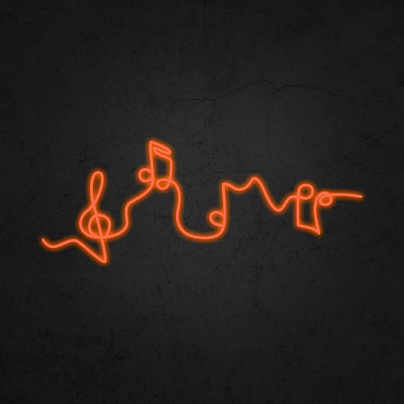 Musical Note String Neon Sign | Neonoutlets.
