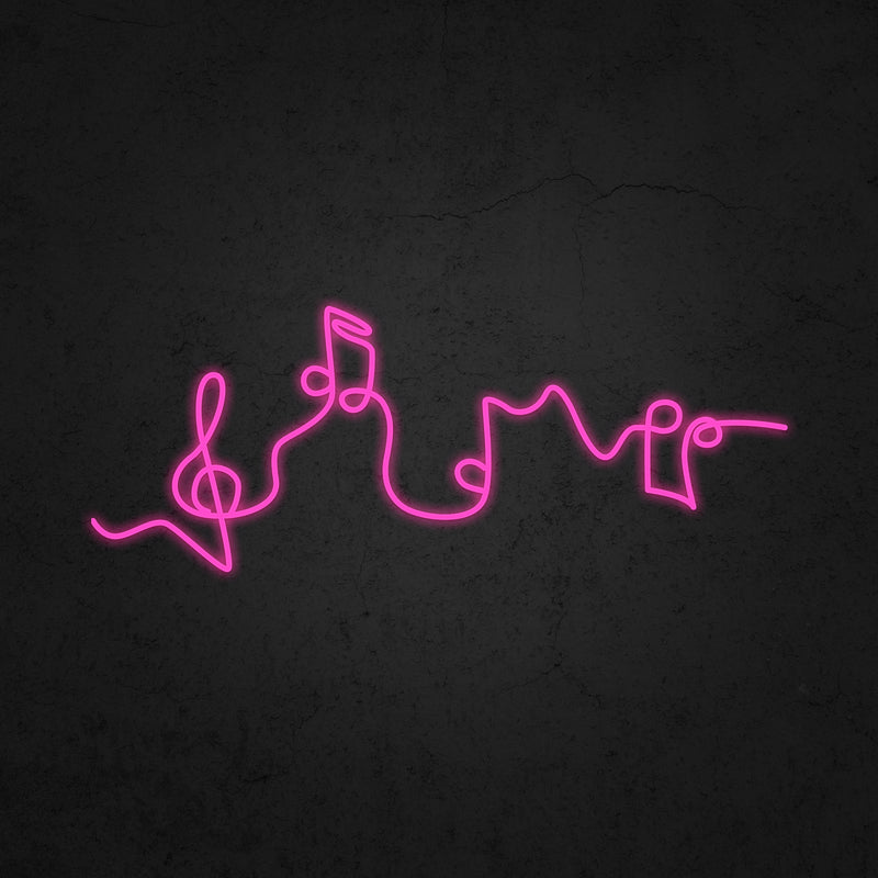 Musical Note String Neon Sign | Neonoutlets.