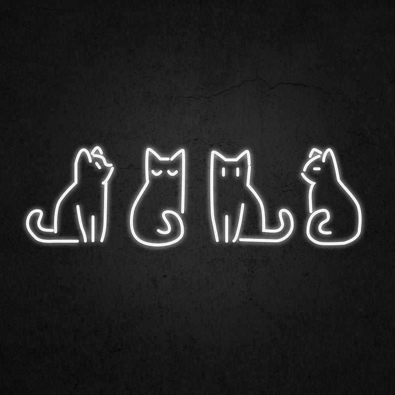 4 Kitties Neon Sign | Neonoutlets.