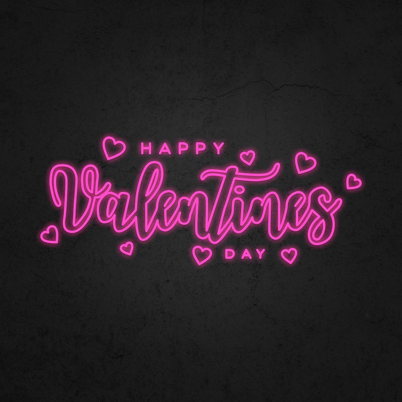 Artistic "HAPPY Valentine's Day" Neon Sign | Neonoutlets.