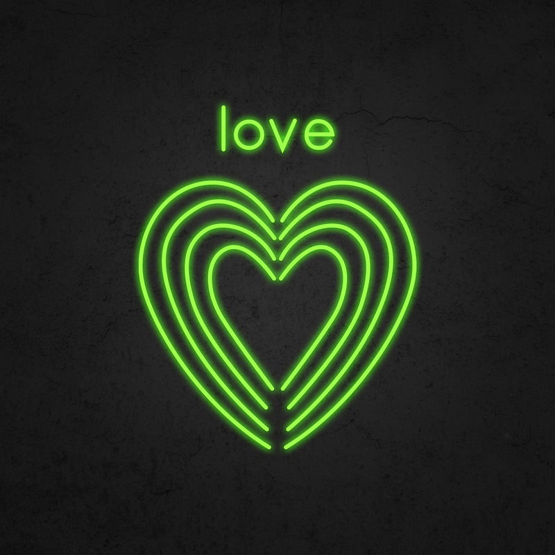 love & 4 Hearts Neon Sign | Neonoutlets.