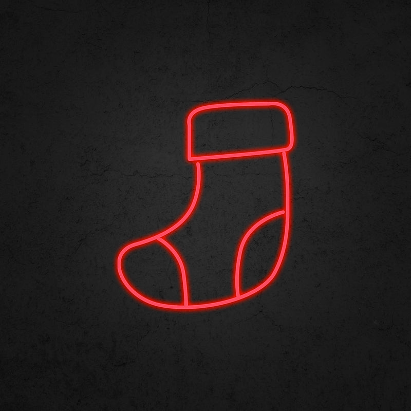 Christmas Stocking Neon Sign | Neonoutlets.