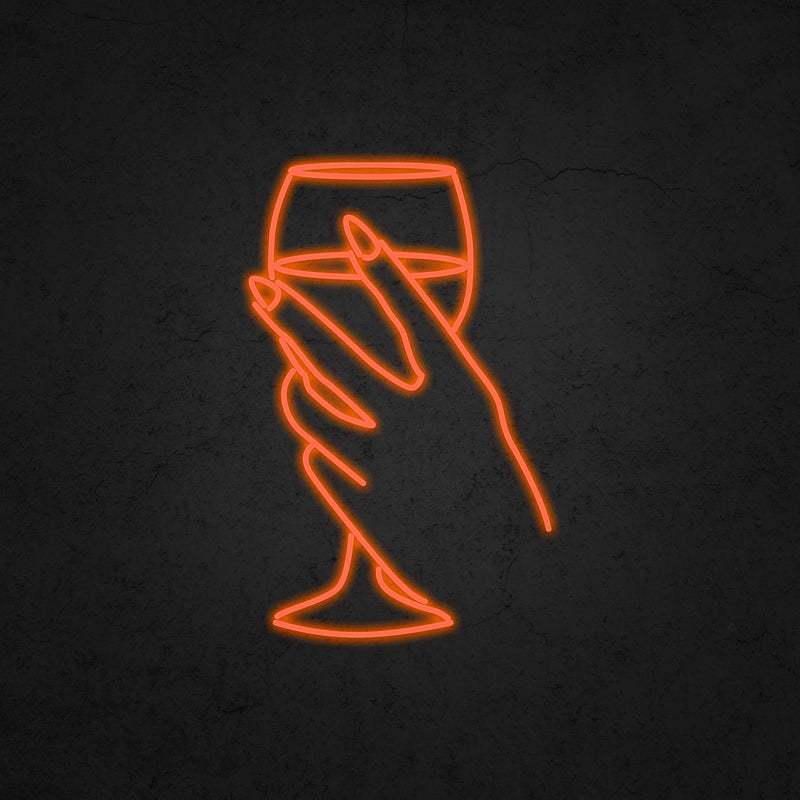 Holding A Wineglass Neon Sign | Neonoutlets.