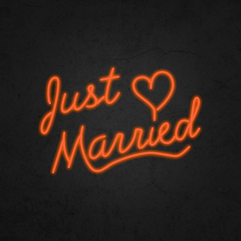 Just Married Neon Sign | Neonoutlets.