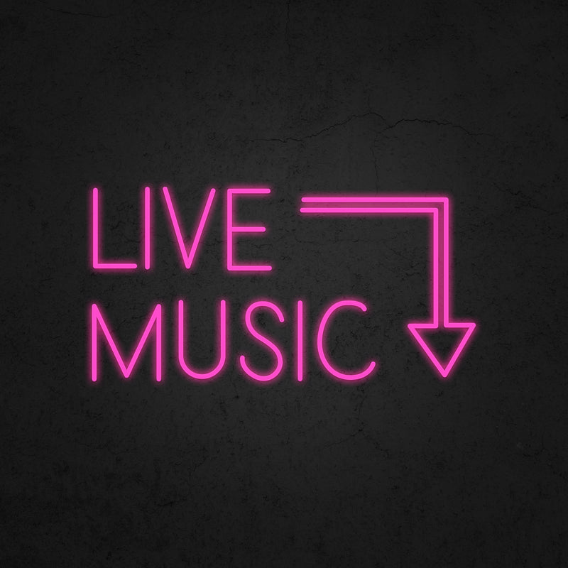 LIVE MUSIC Neon Sign | Neonoutlets.