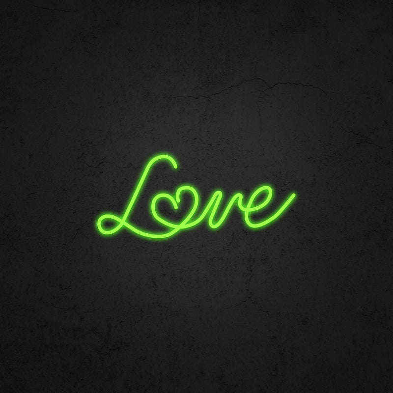 Love With Heart Icon Neon Sign | Neonoutlets.
