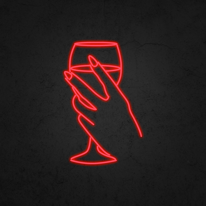 Holding A Wineglass Neon Sign | Neonoutlets.