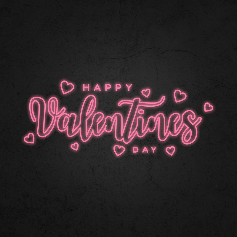 Artistic "HAPPY Valentine's Day" Neon Sign | Neonoutlets.