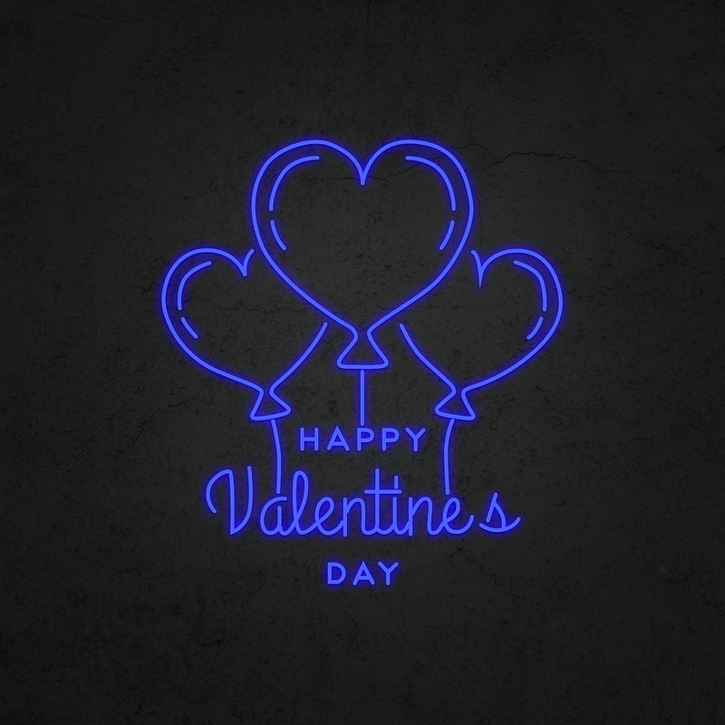 Balloons On Valentine's Day Neon Sign | Neonoutlets.