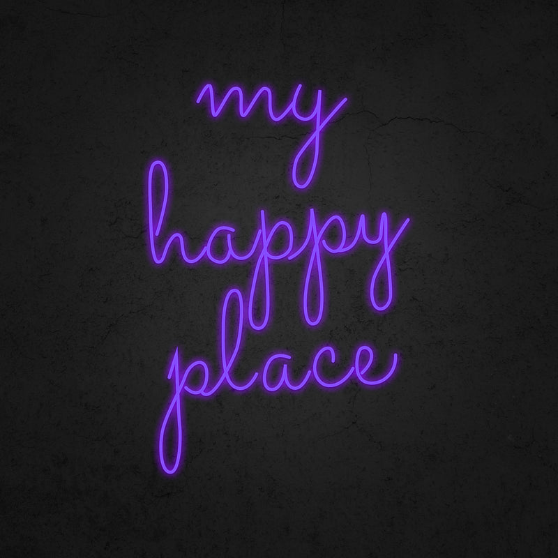 my happy place Neon Sign | Neonoutlets.