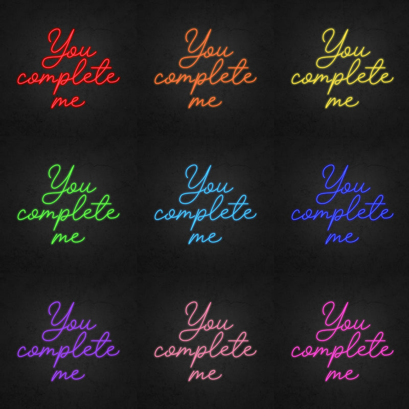 You complete me Neon Sign | Neonoutlets.